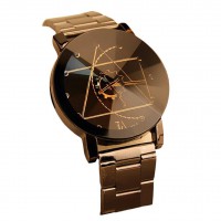 Amsion Marea aguja de la brújula Reloj Hombre Acero inoxidable Moda cuarzo analógico reloj de pulsera (negro)